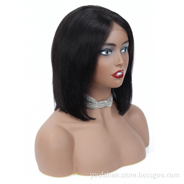 Brazilian 4*4 Swiss Lace Front Closure Human Hair Wigs 8 Inch Short Bob Cut Wholesale Human Virgin Hair 13*4 Lace Frontal Wigs
